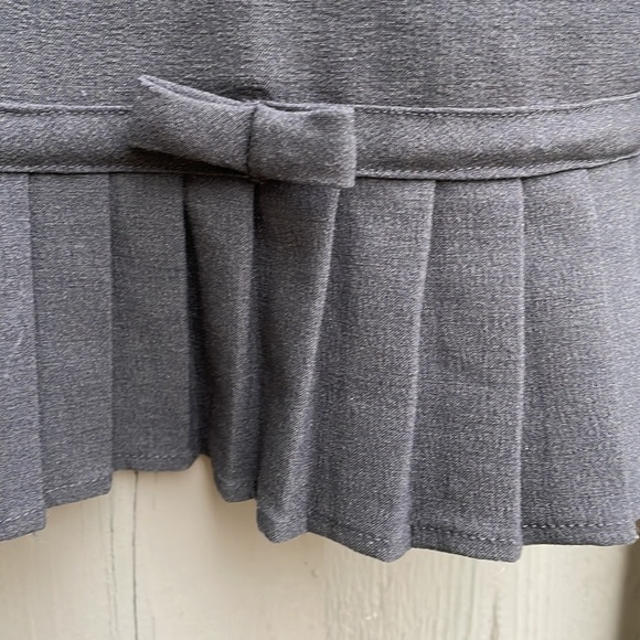 Ann Taylor Gray Polyester Blend Midi Skirt with Mini Pleat Hem - Picture 4 of 6